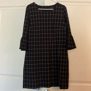 Banana Republic black bell sleeved dress